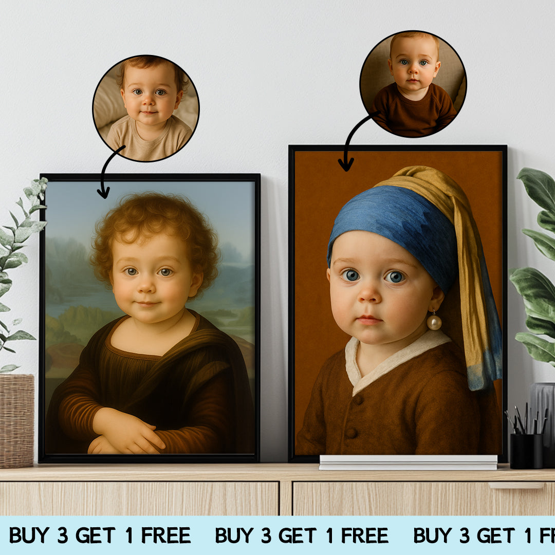 Custom Baby Portrait from Photo – Renaissance & Masterpiece Style | Royal & Fine Art Baby Wall Decor | Digital Download