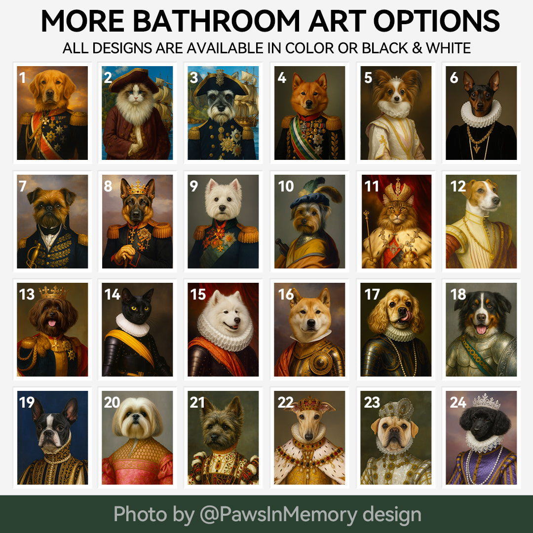 Custom Digital Pet Portrait – Royal Renaissance Style Art