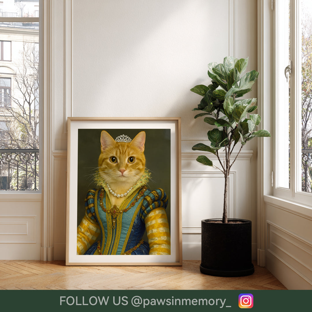 Custom Digital Pet Portrait – Royal Renaissance Style Art
