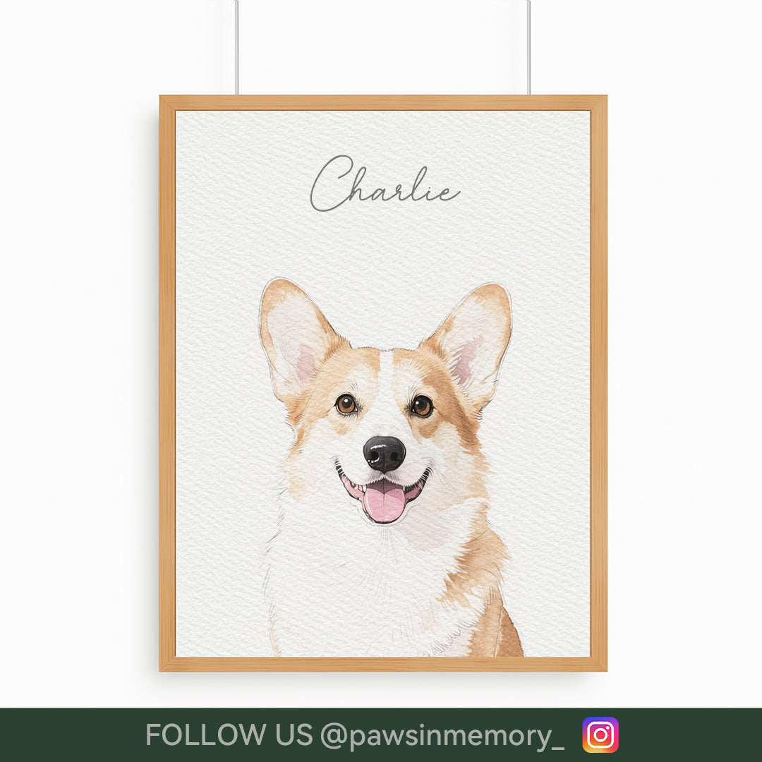 Personalized Watercolor Pet Portrait – Hand-Drawn Custom Cat or Dog Art (Digital Download)