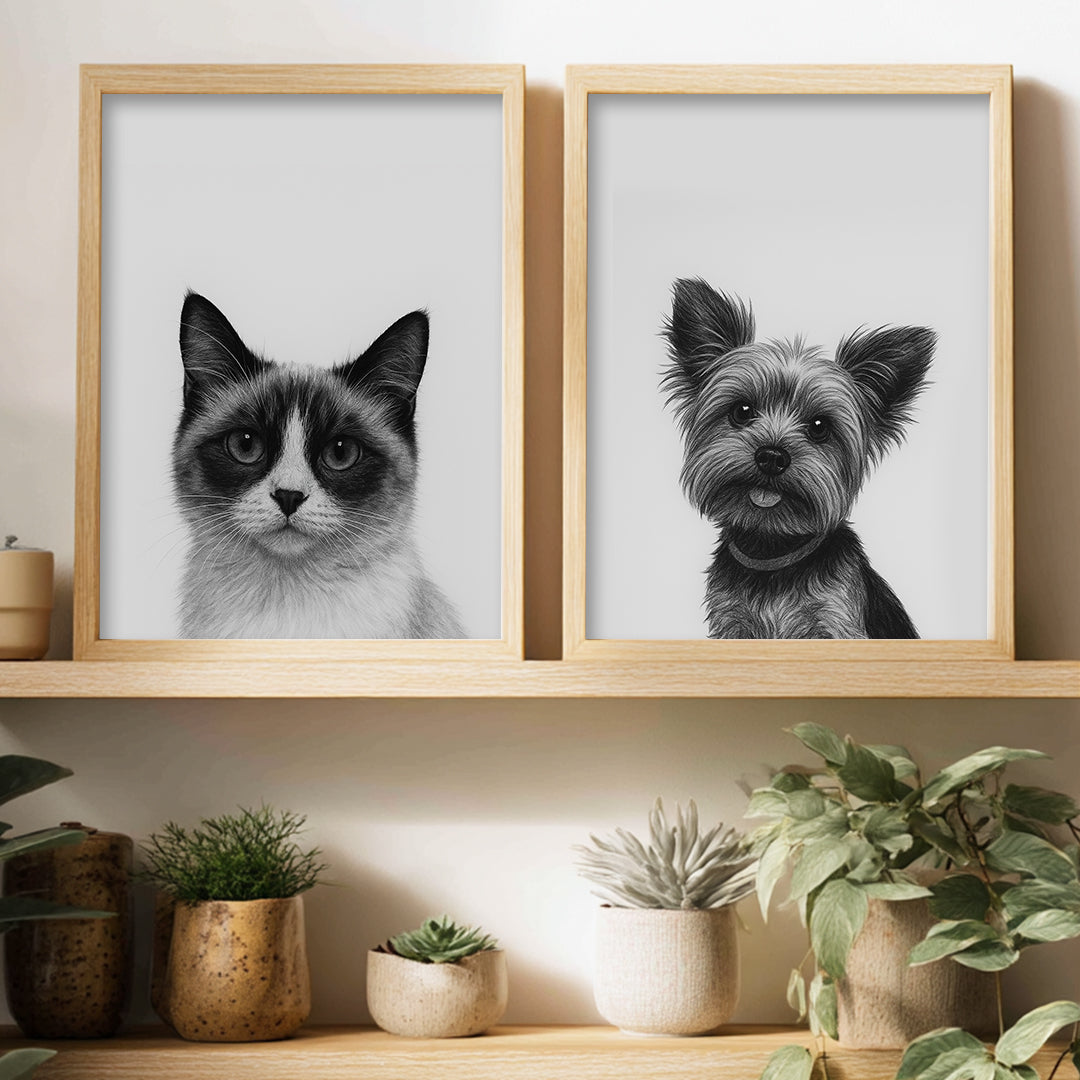Peek-a-Boo Funny Dog Portrait – Custom Pet Bathroom Art (Digital)