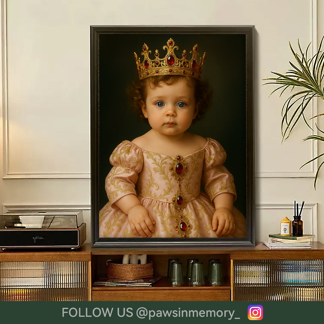 Custom Baby Portrait from Photo – Renaissance & Masterpiece Style | Royal & Fine Art Baby Wall Decor | Digital Download
