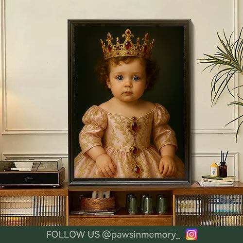 Custom Baby Portrait from Photo – Renaissance & Masterpiece Style | Royal & Fine Art Baby Wall Decor | Digital Download