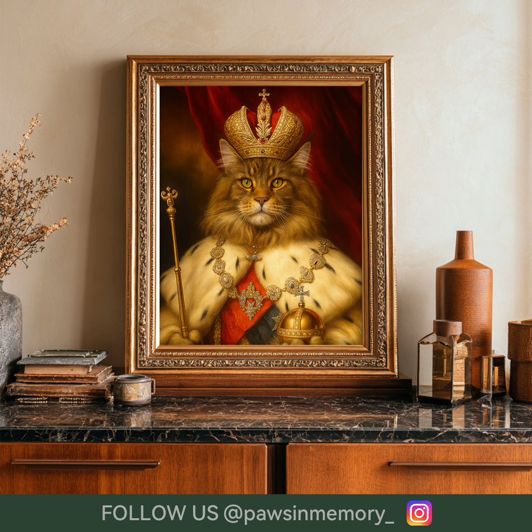 Custom Digital Pet Portrait – Royal Renaissance Style Art