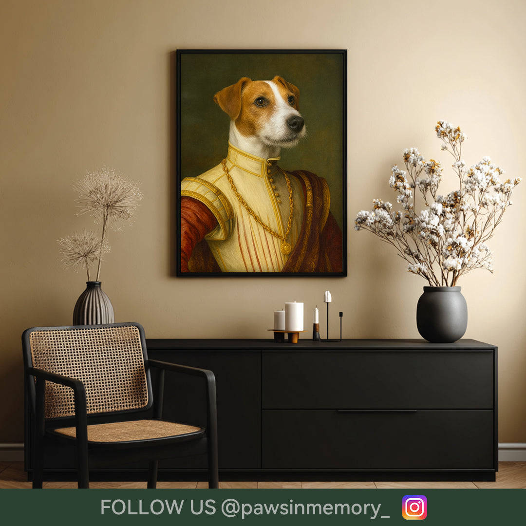 Custom Digital Pet Portrait – Royal Renaissance Style Art
