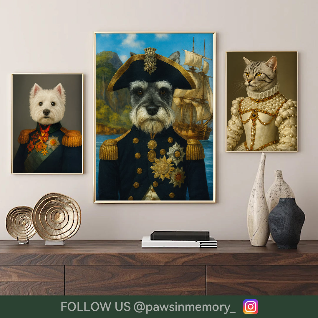 Custom Digital Pet Portrait – Royal Renaissance Style Art