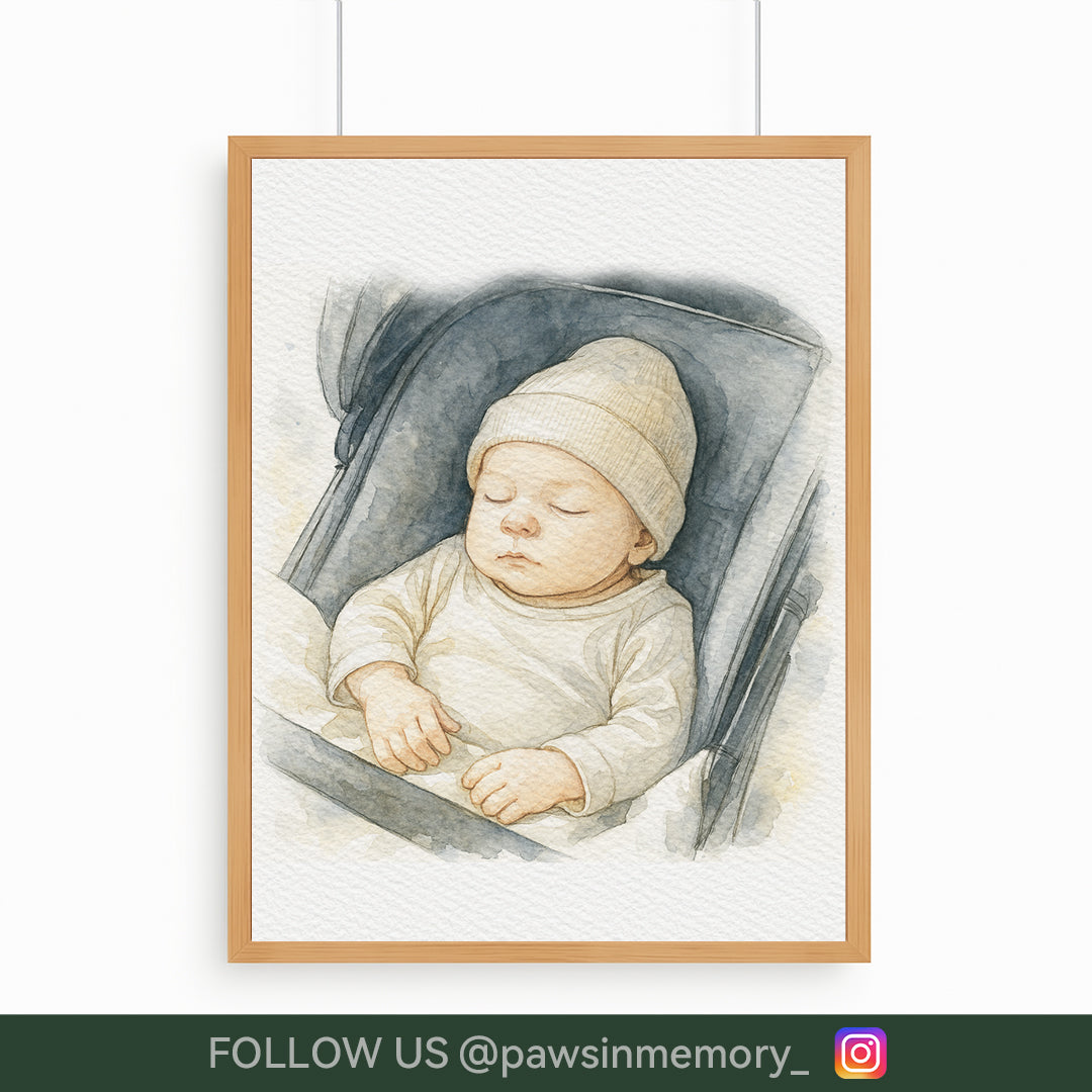 Custom Watercolor Portrait – Personalized People & Pet Illustration from Your Photo | Digital Download