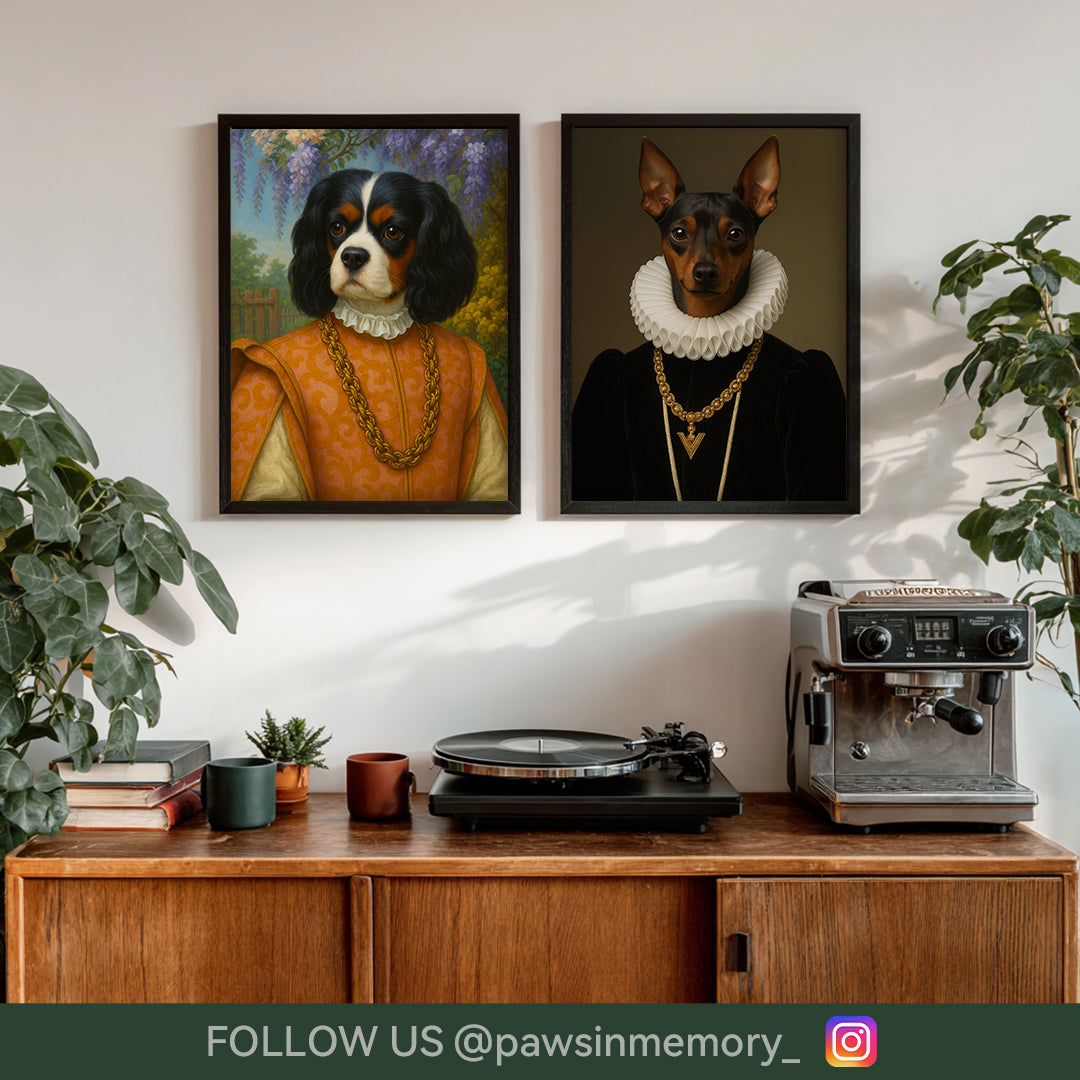 Custom Digital Pet Portrait – Royal Renaissance Style Art