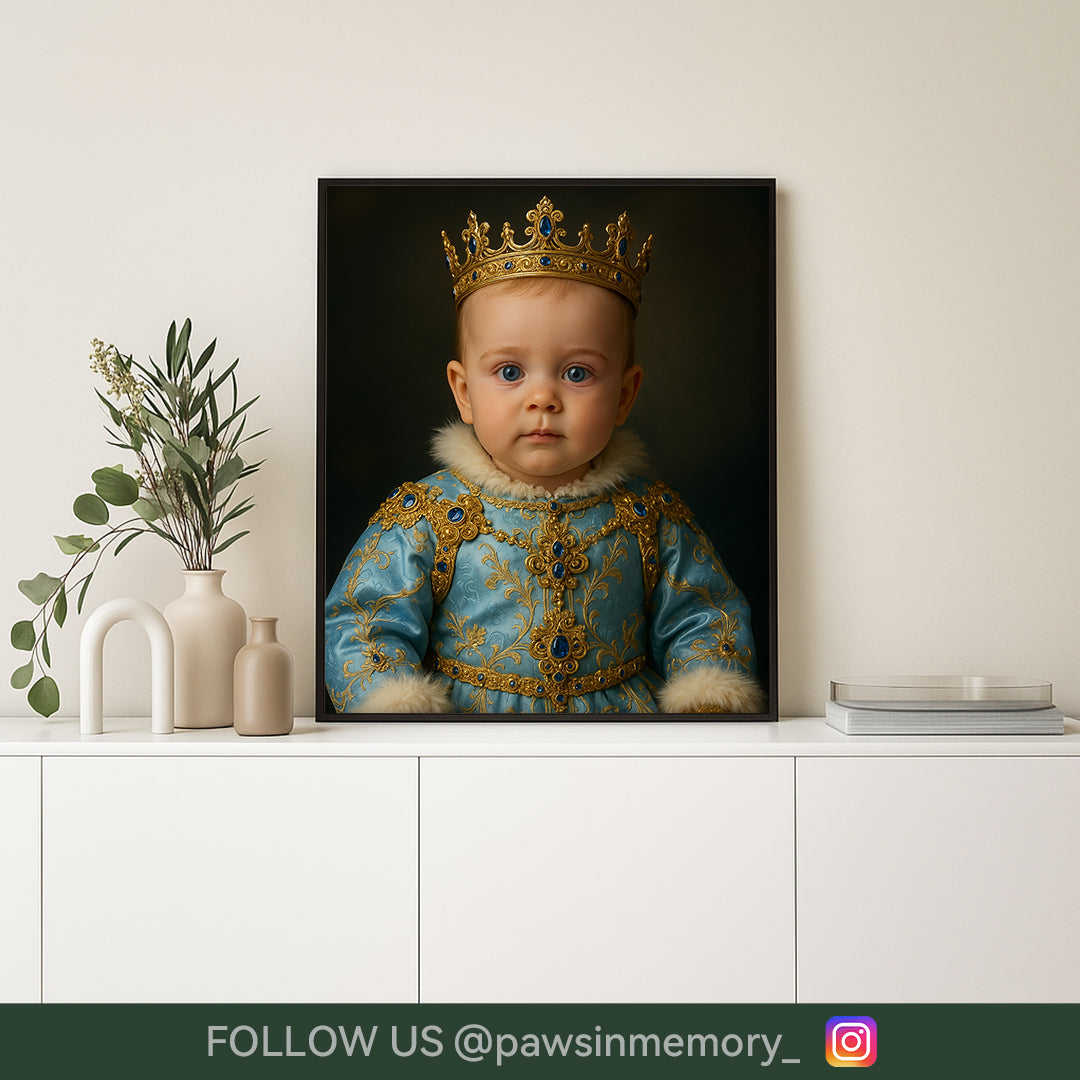 Custom Baby Portrait from Photo – Renaissance & Masterpiece Style | Royal & Fine Art Baby Wall Decor | Digital Download