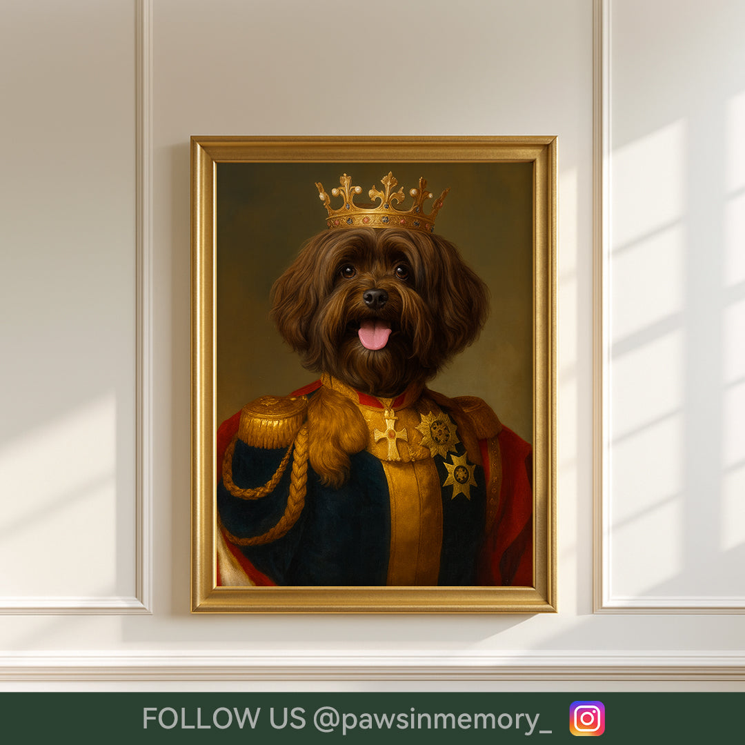 Custom Digital Pet Portrait – Royal Renaissance Style Art