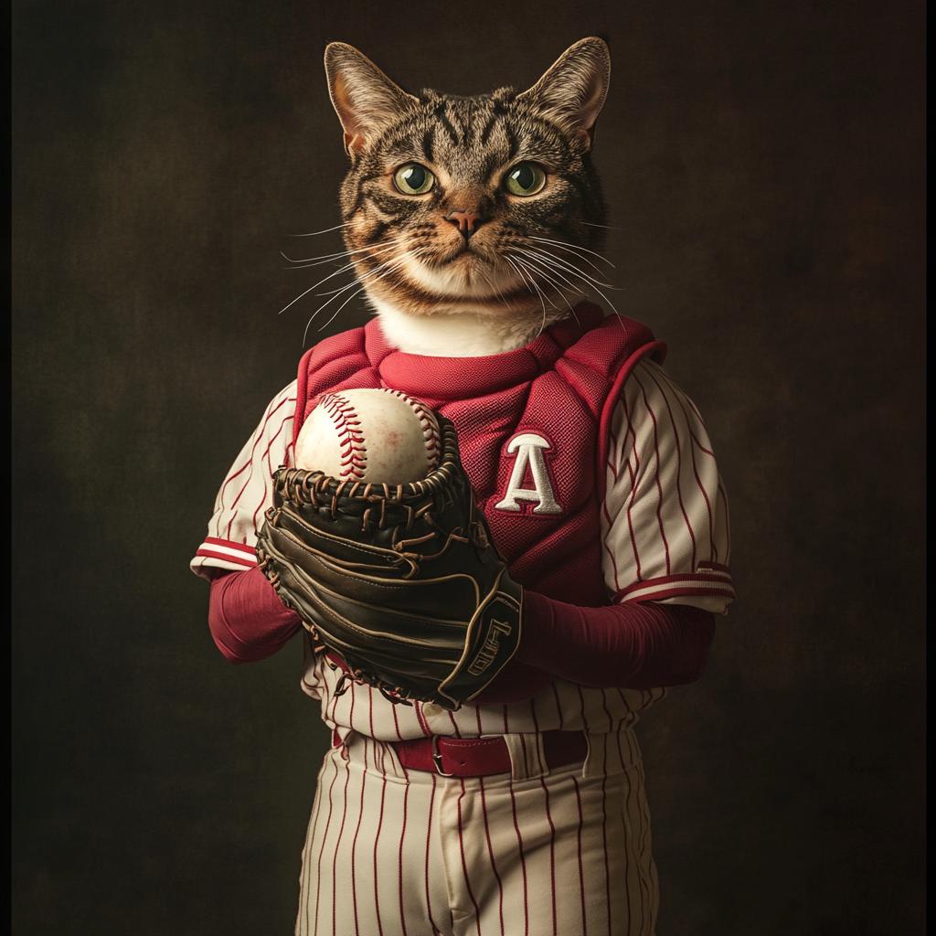 Custom Pet Portrait – Funny Baseball Theme | Dog Sports Art Digital Download