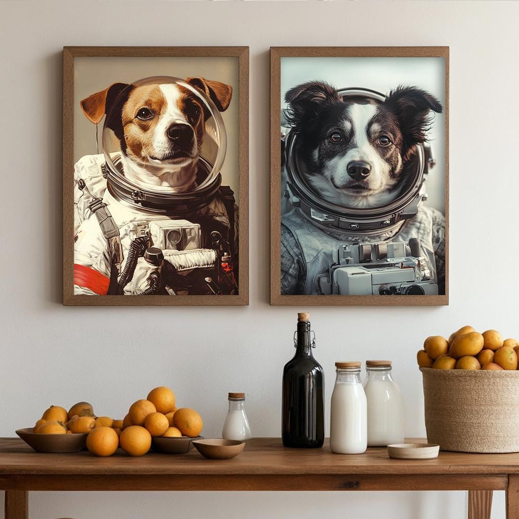 Custom Pet Portrait – Space Explorer Dog Art | Funny Astronaut Pet Digital Download
