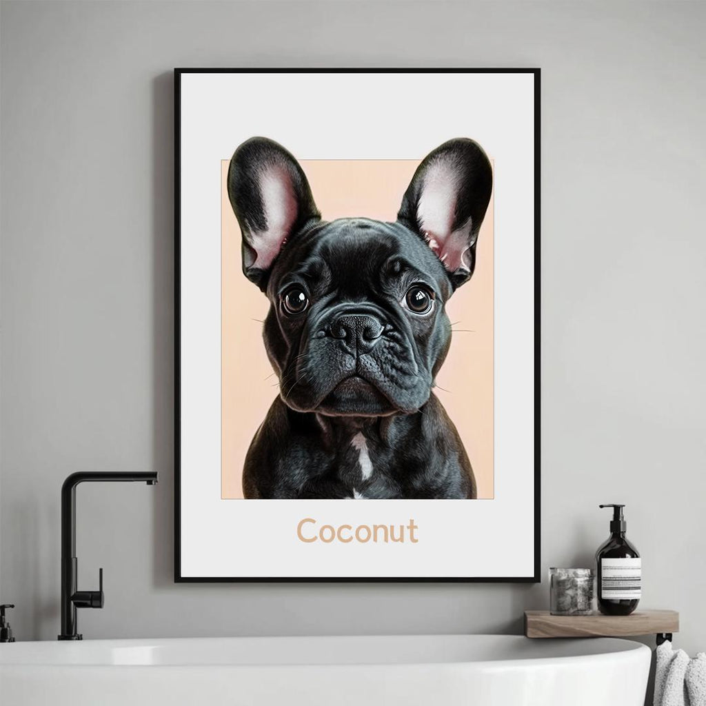 Custom Pet Portrait – Oil Painting Style with Personalized Signature | Elegant Digital Art Download