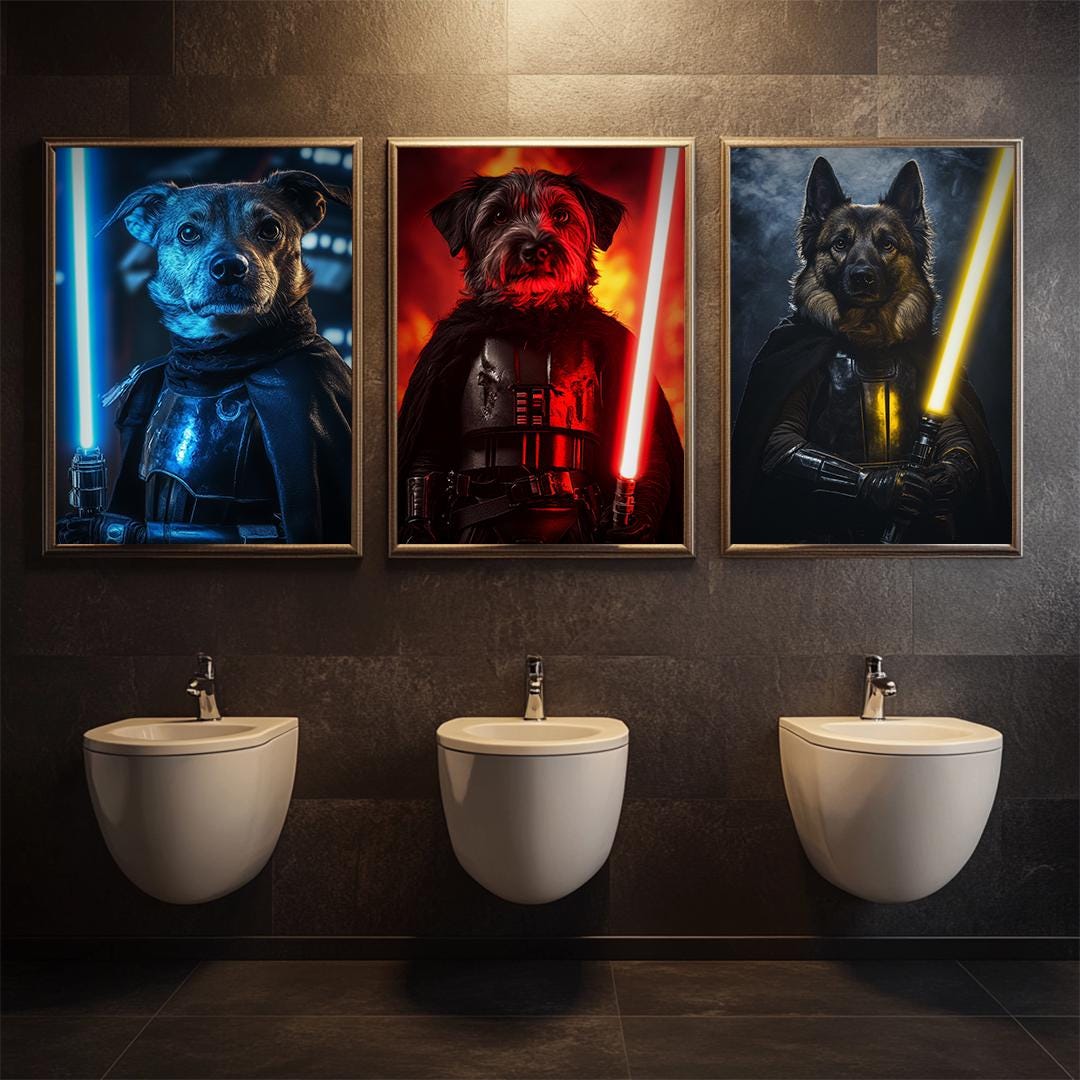 Custom Pet Portrait – Star Wars Inspired Dog Art | Funny Space Theme Digital Download