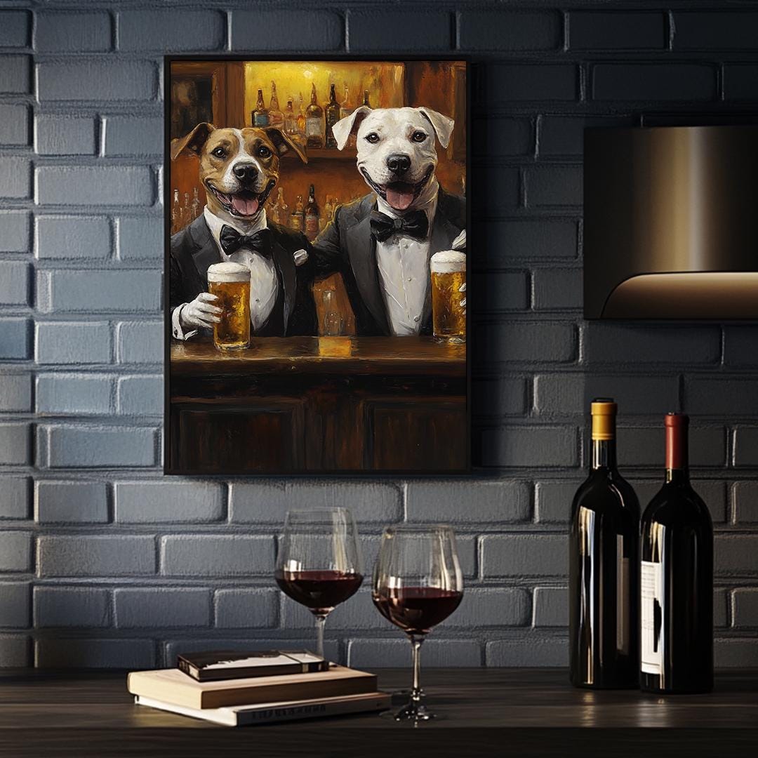Custom Pet Portraits,Dog Cafe,Kitchen Dog Wall Art,Funny Pet Portrait – Digital Download