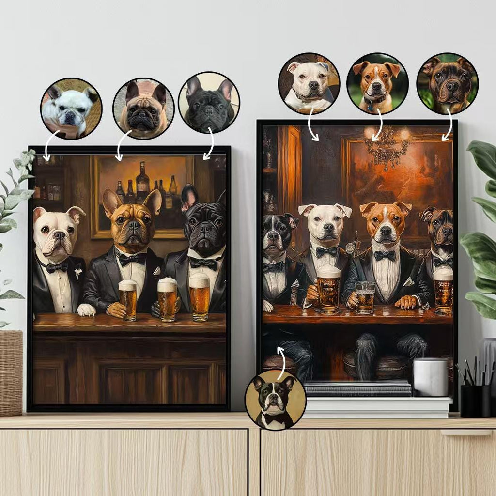 Custom Pet Portraits,Dog Cafe,Kitchen Dog Wall Art,Funny Pet Portrait – Digital Download