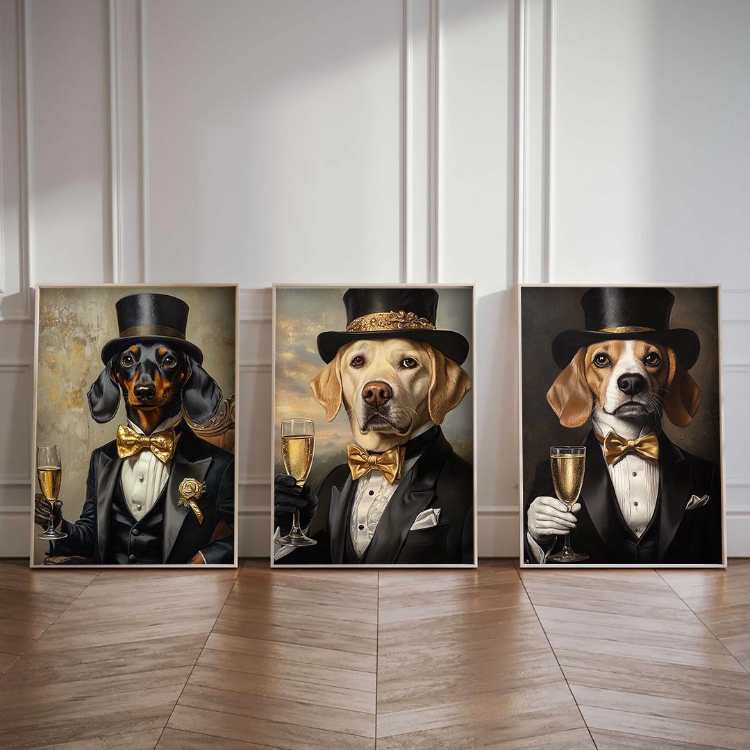 Custom Pet Portrait – Funny Bartender Theme | Dog Behind Bar Digital Download
