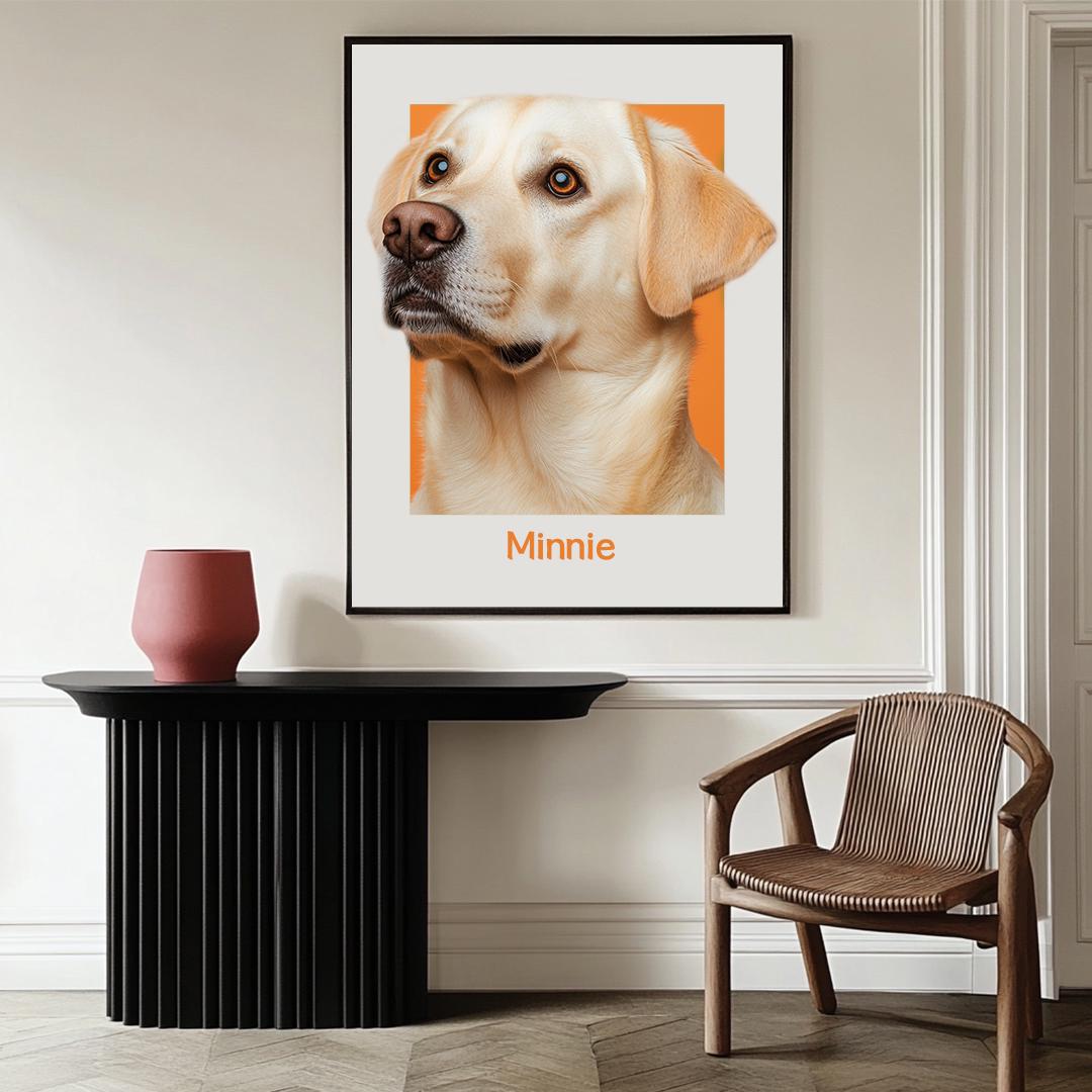 Custom Pet Portrait – Oil Painting Style with Personalized Signature | Elegant Digital Art Download