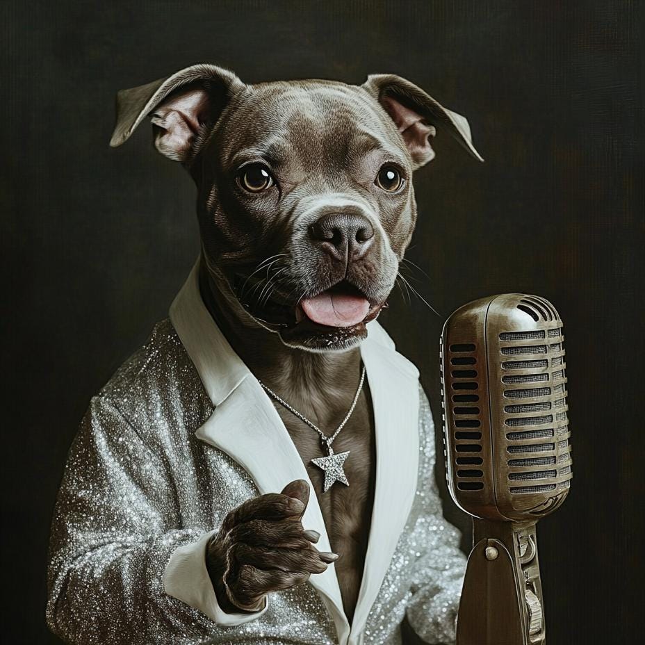 Custom Pet Portrait – Elvis-Style Rock ’n’ Roll Dog Art | Digital Download