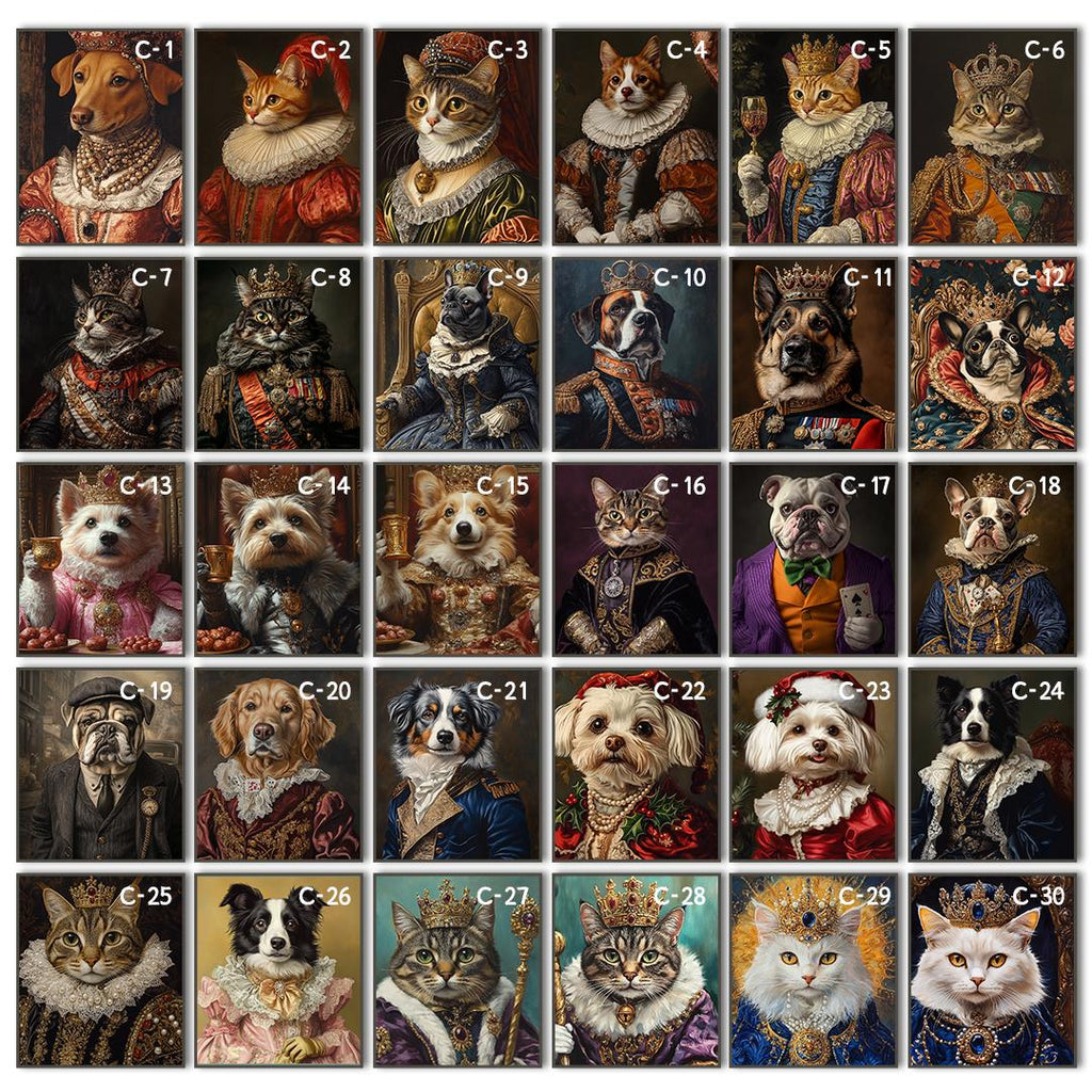 Custom Pet Portrait – Royal Knight Dog Art | Medieval Warrior-Themed Digital Download