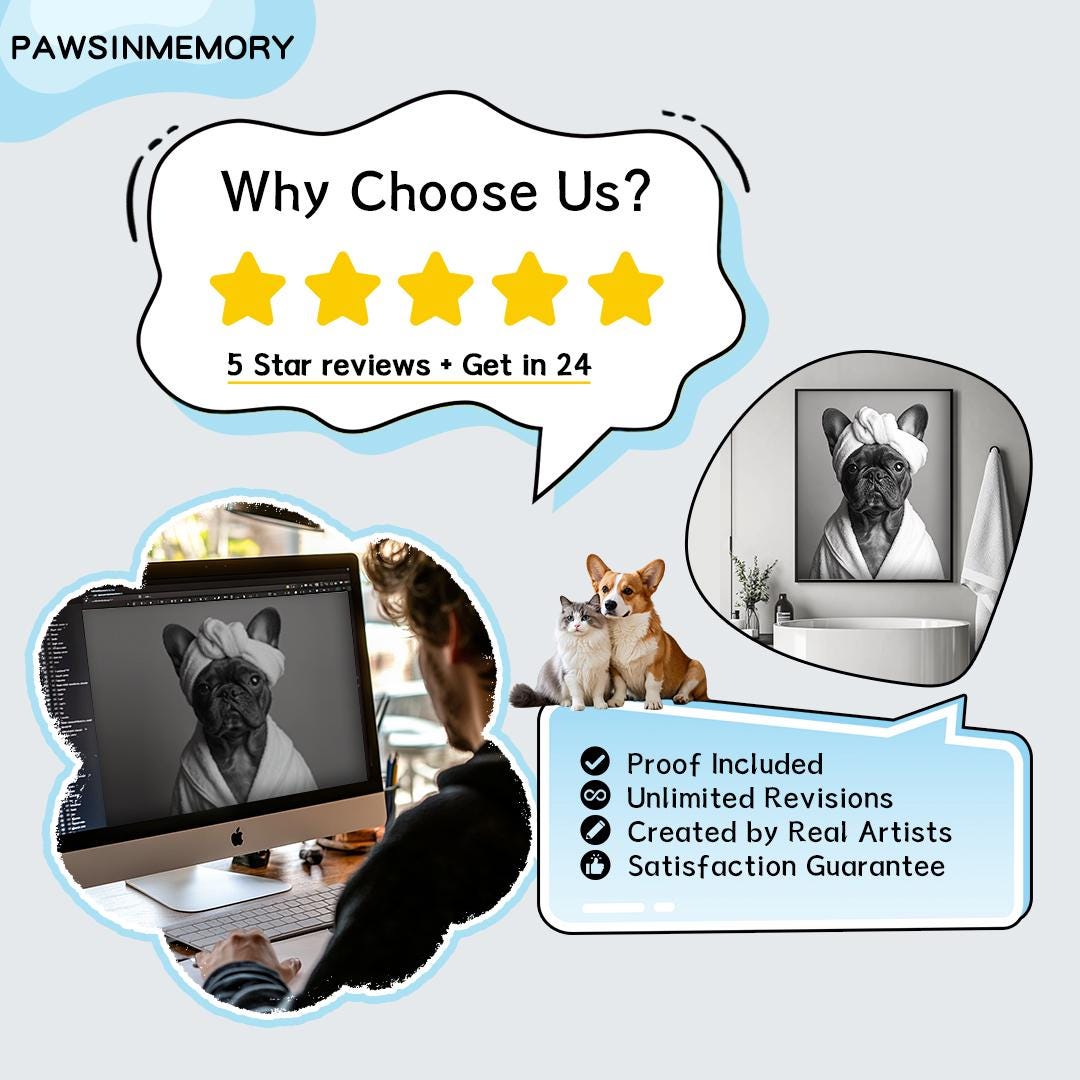 Custom Pet Portrait – Skiing Dog Art | Funny Winter Sports Digital Download