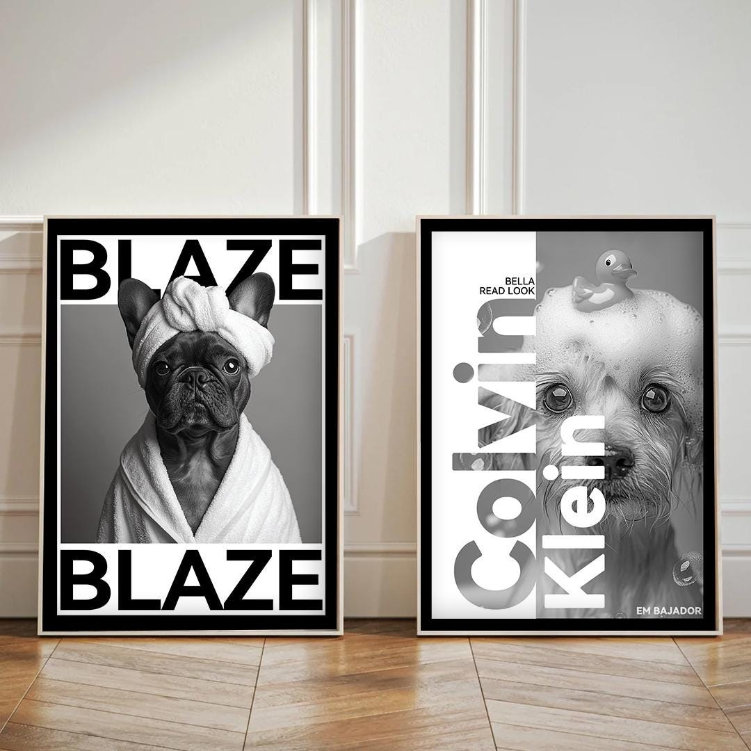 Custom Pet Portrait – Magazine Cover Style Dog Art | Printable Digital Download