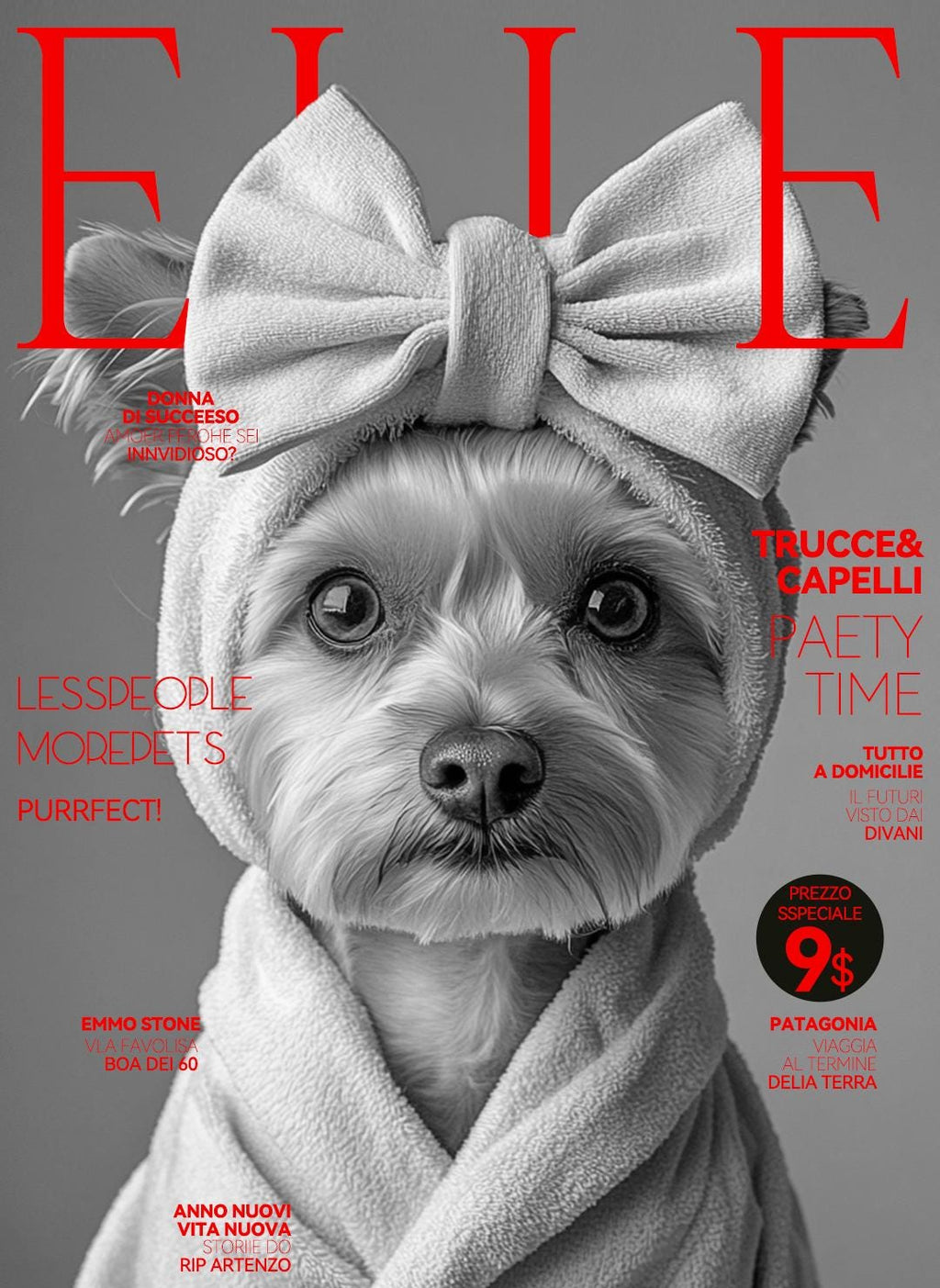 Custom Pet Portrait – Magazine Cover Style Dog Art | Printable Digital Download