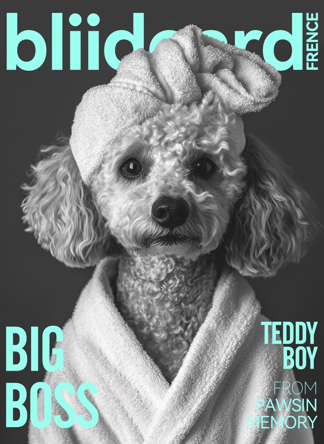 Custom Pet Portrait – Magazine Cover Style Dog Art | Printable Digital Download