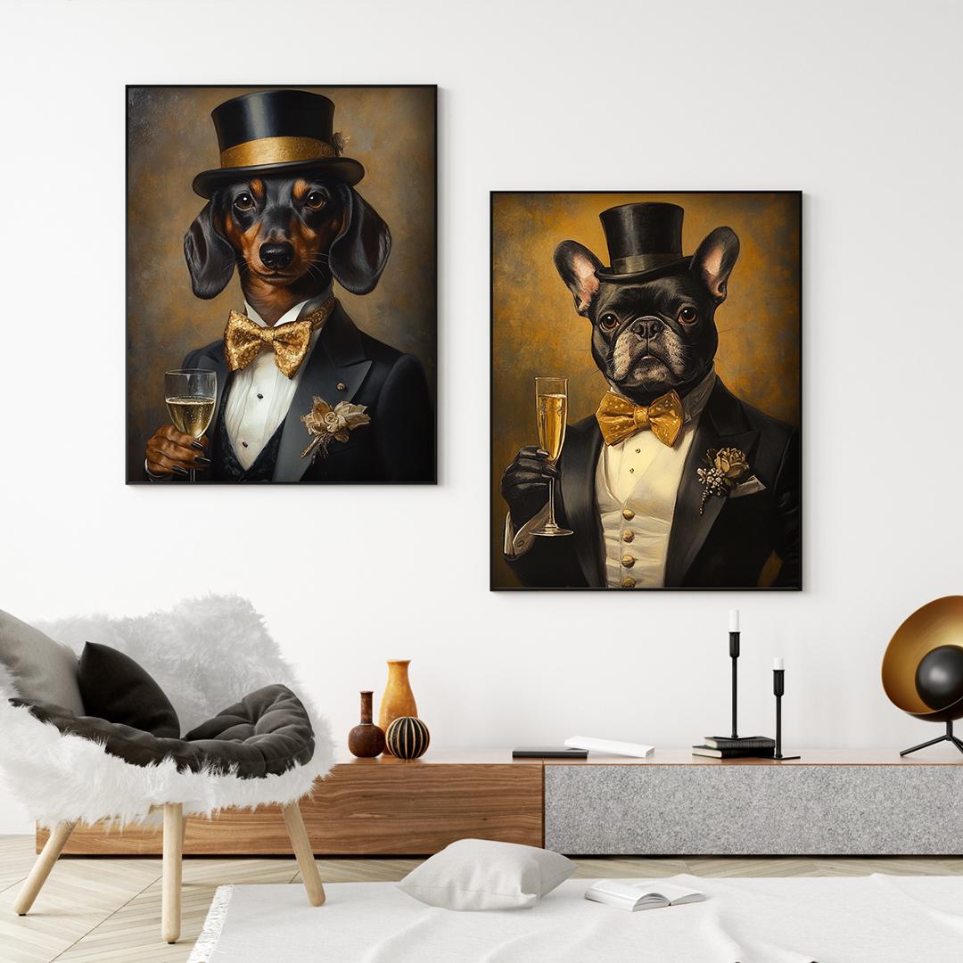 Custom Pet Portrait – Funny Bartender Theme | Dog Behind Bar Digital Download