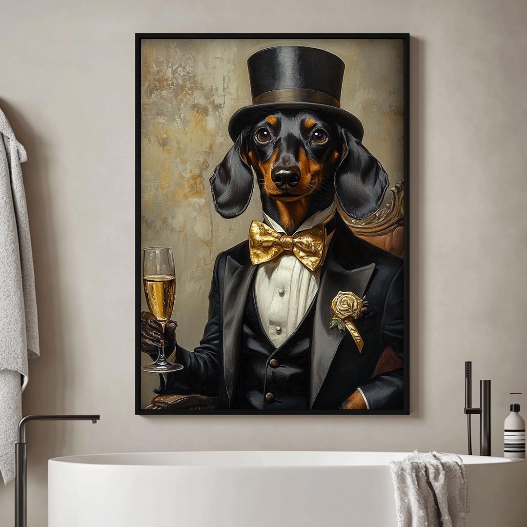 Custom Pet Portrait – Funny Bartender Theme | Dog Behind Bar Digital Download