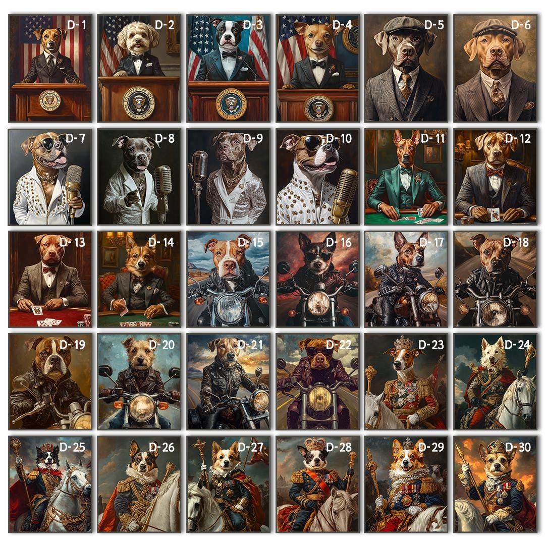 Custom Pet Portrait – 007 Secret Agent Dog in Suit | Funny Spy Theme Digital Download