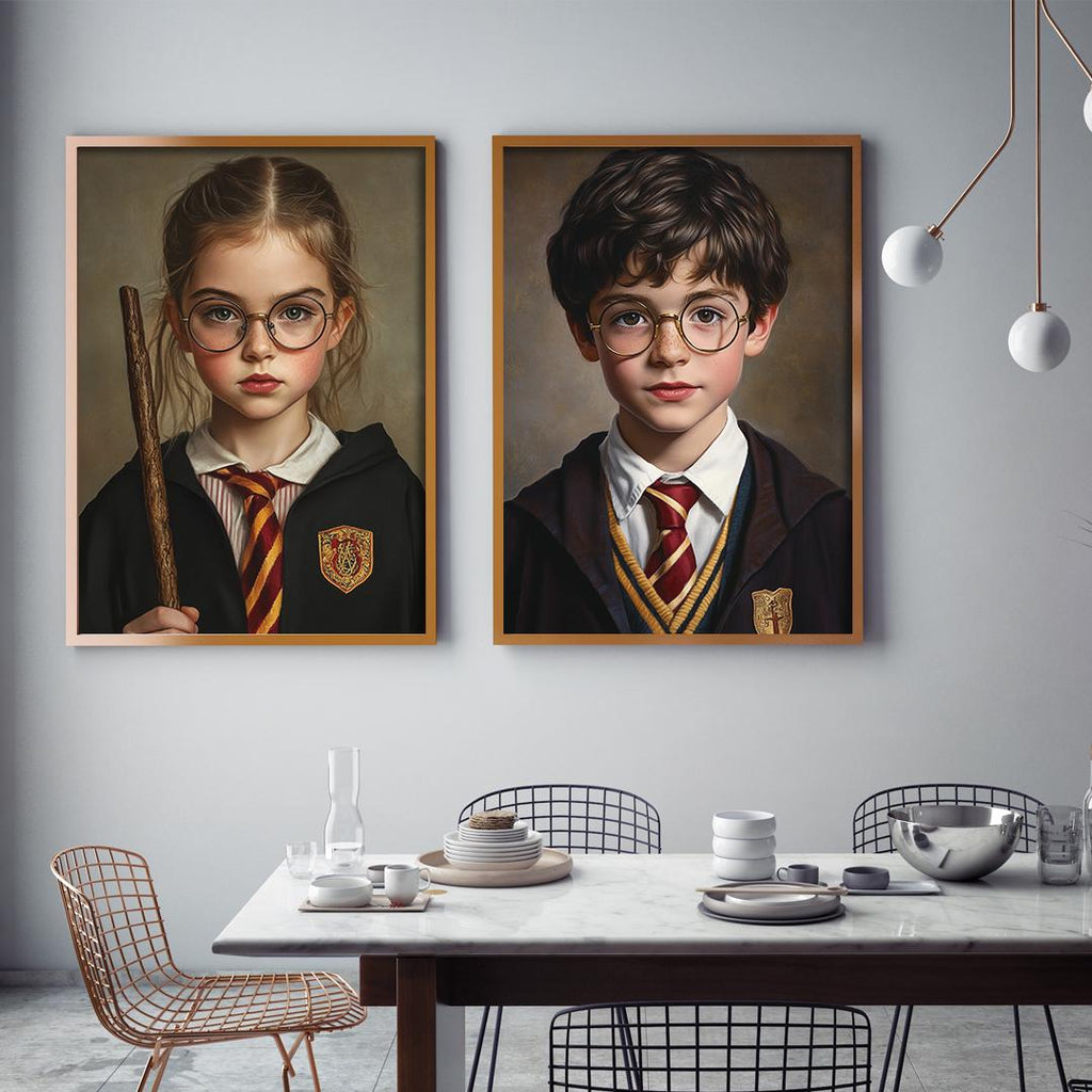 Custom Wizard Portrait – Harry Potter Inspired Art | Magical Character Digital Download