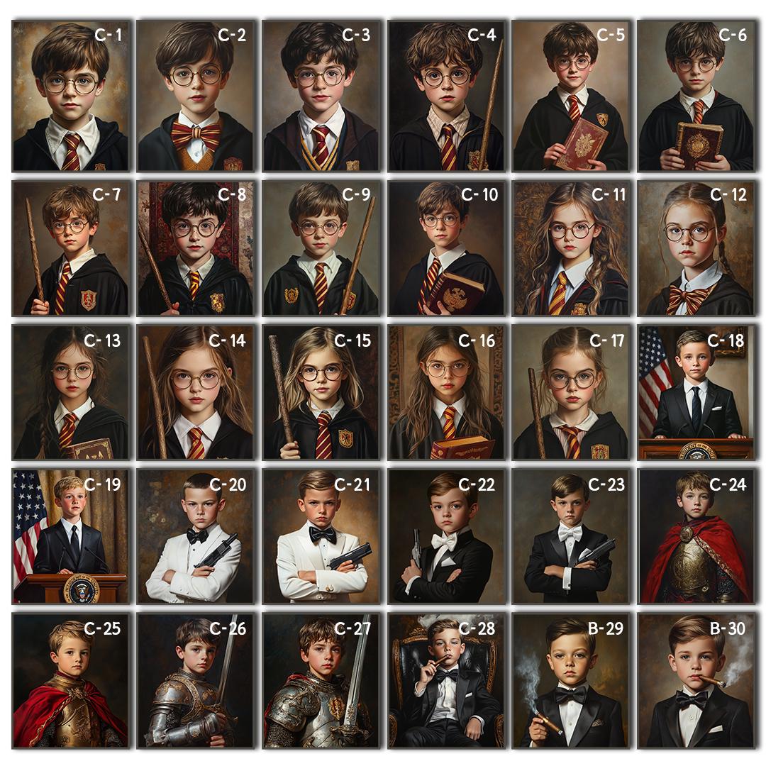 Custom Wizard Portrait – Harry Potter Inspired Art | Magical Character Digital Download