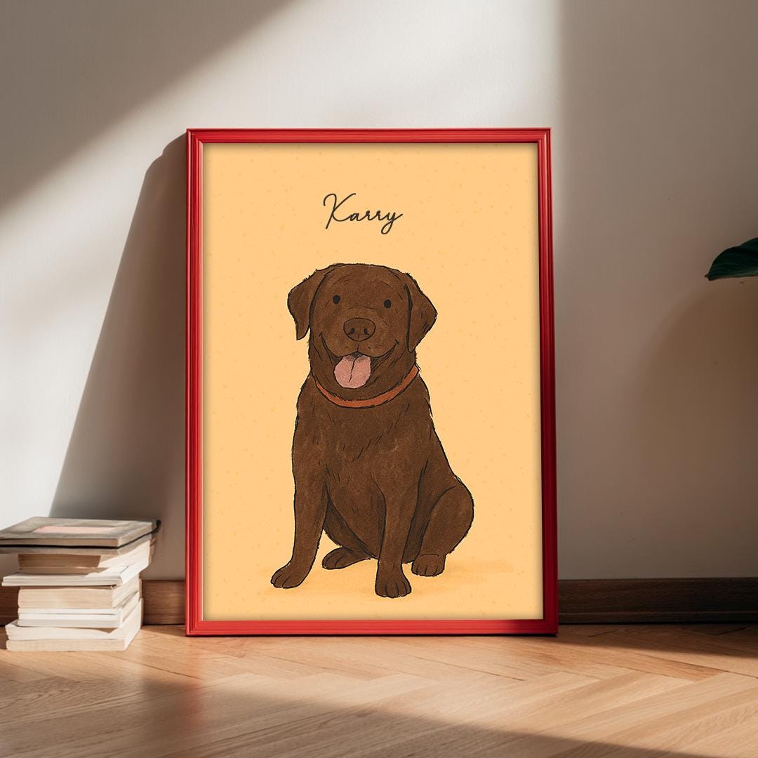 Custom Pet Portrait – Colorful Comic Style | Cartoon Dog Art Digital Download