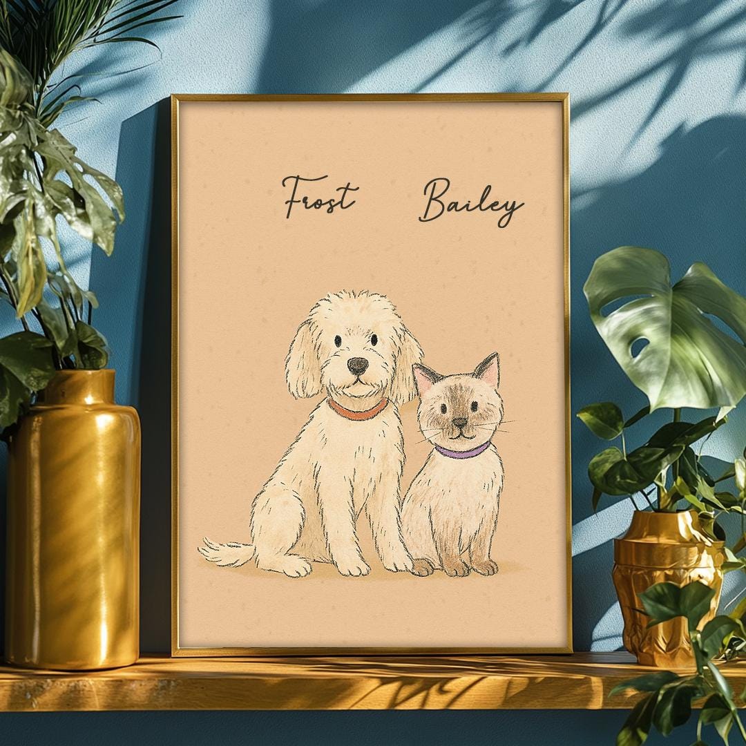 Custom Pet Portrait – Colorful Comic Style | Cartoon Dog Art Digital Download