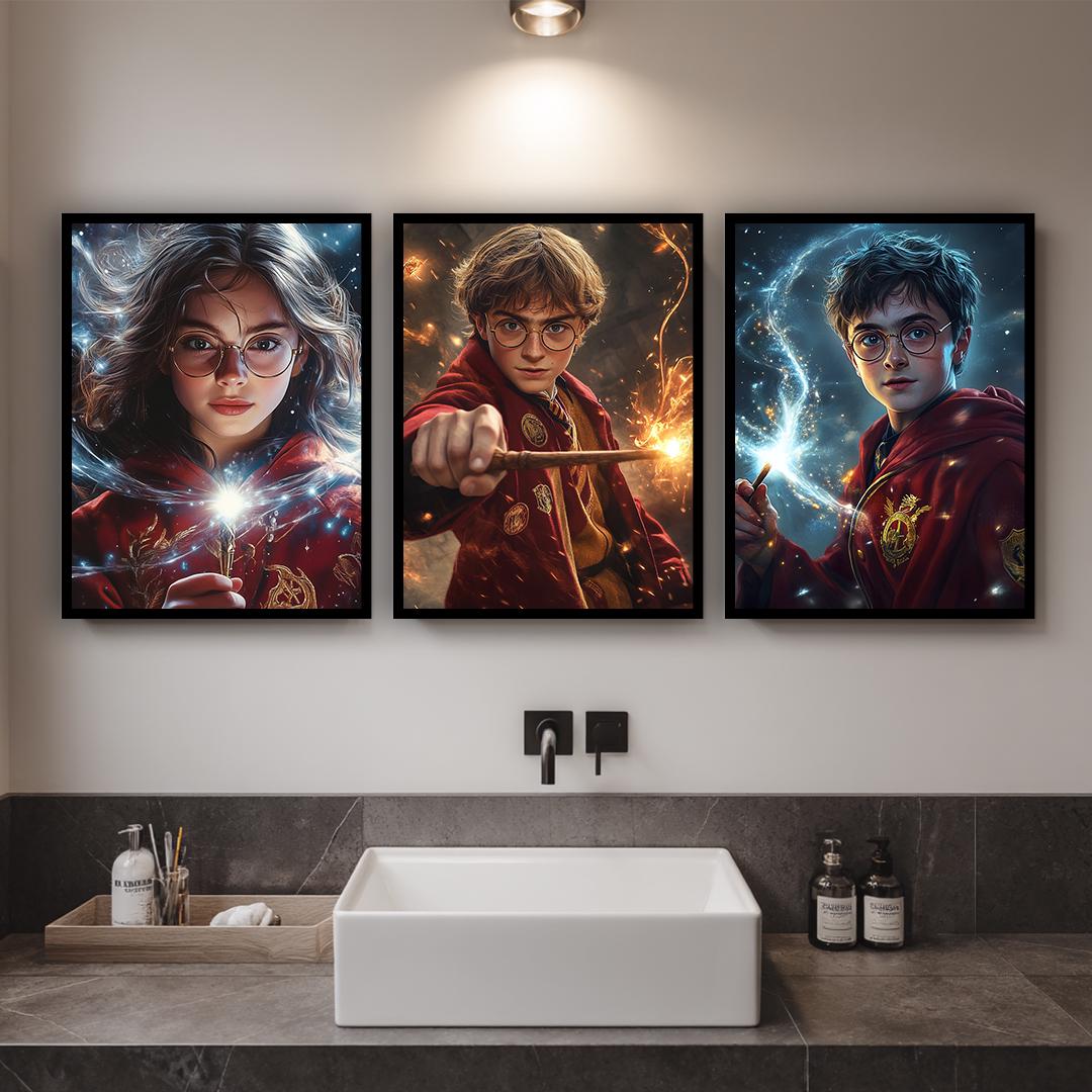 Custom Wizard Portrait – Harry Potter Style Character Art | Magical Digital Download