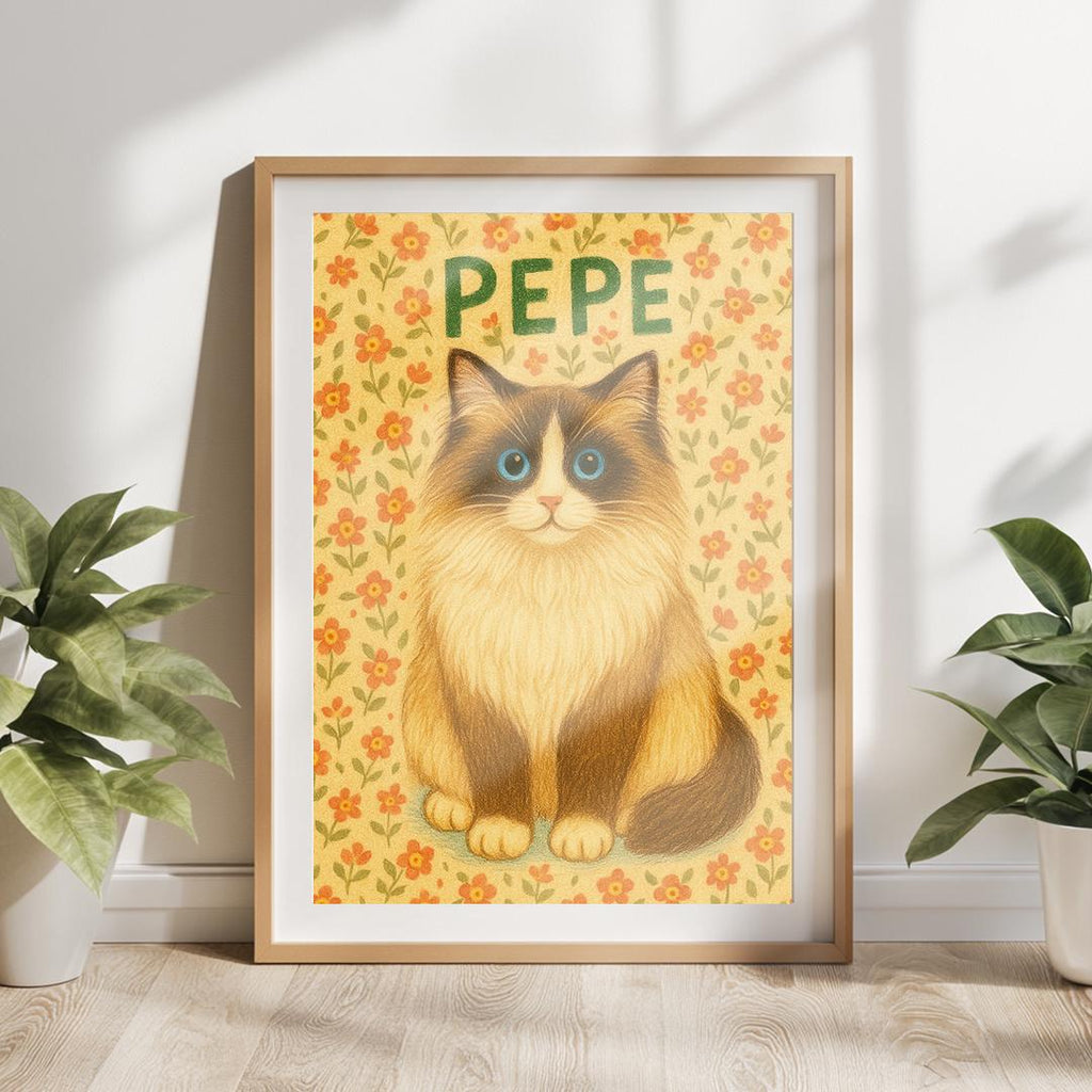 Custom Pet Portrait – Funny Crayon-Style Dog Drawing | Digital Hand-Drawn Download