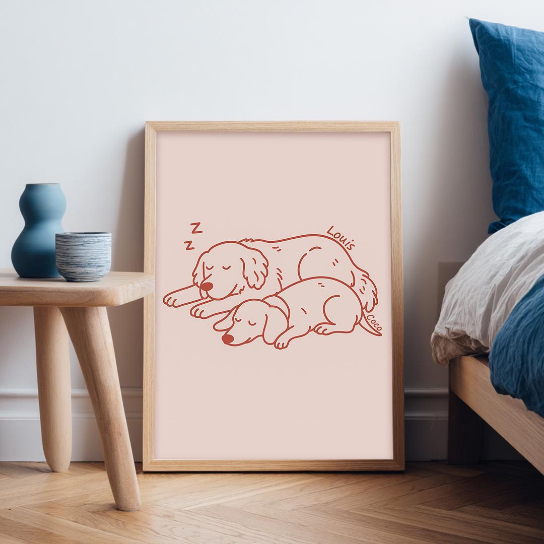 Custom Pet Portrait – Funny Badly Drawn Style | Quirky Dog Art Digital Download