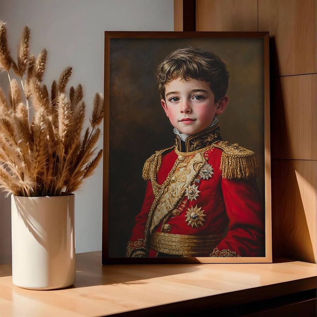 Royal Prince Portrait for Boys – Custom Noble Illustration | Digital Nursery Download