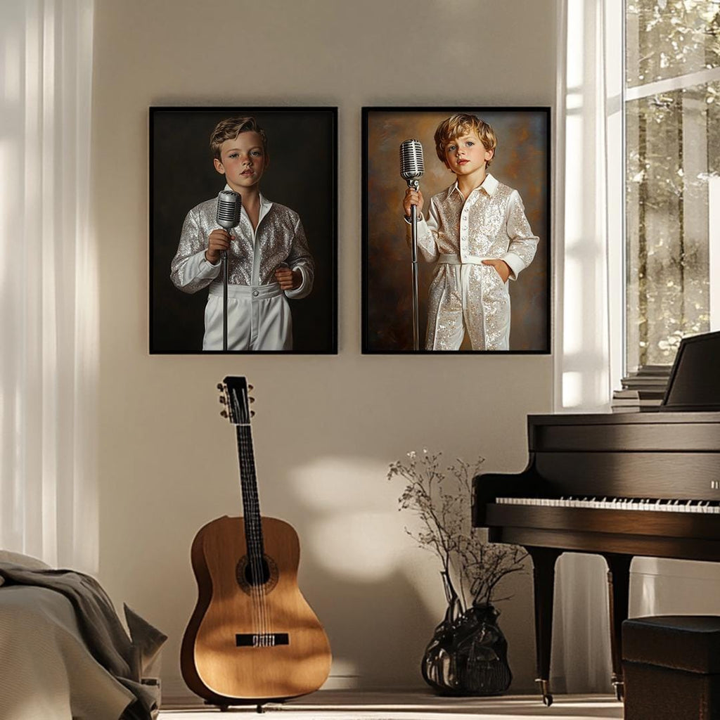 Custom Elvis-Style Portrait – Rock ’n’ Roll Character Art | Retro Digital Download Gift