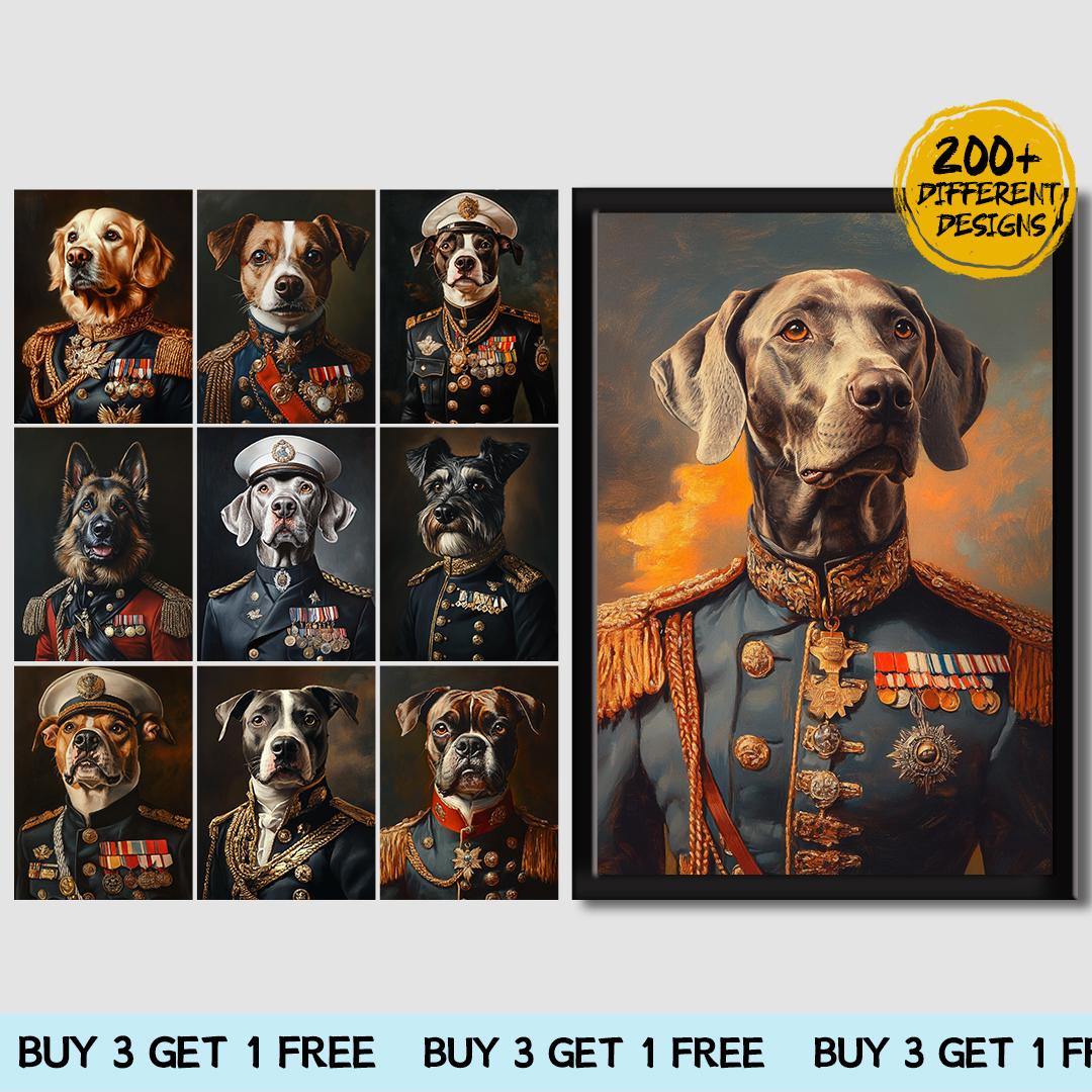 Custom Pet Portrait – Royal Knight Dog Art | Medieval Warrior-Themed Digital Download