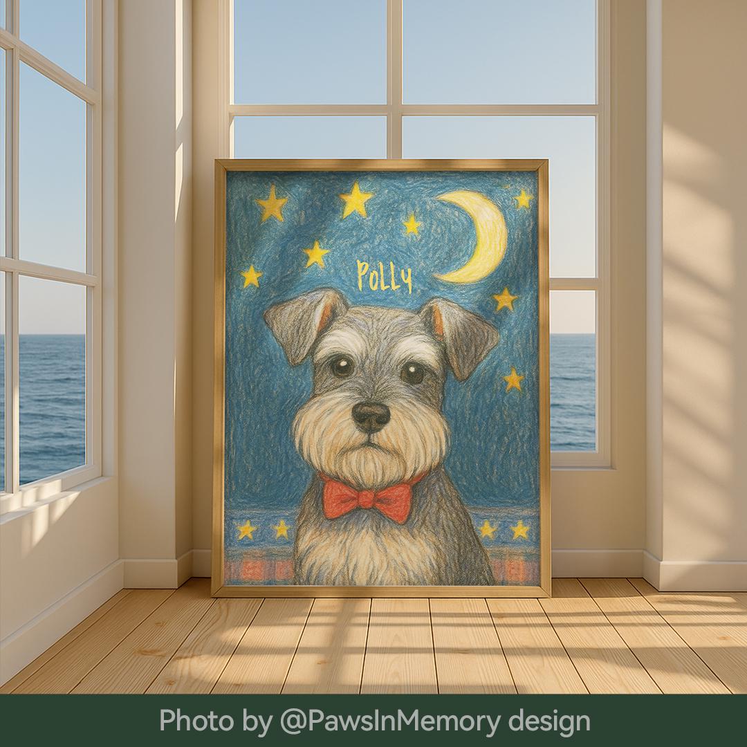 Custom Pet Portrait – Retro Crayon Style | Vintage Hand-Drawn Dog Art Digital Download