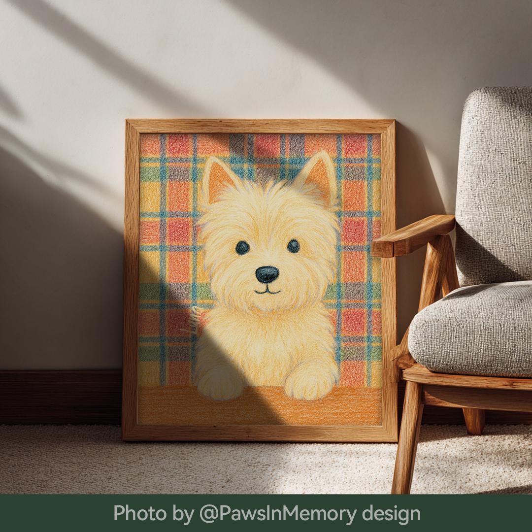 Custom Pet Portrait – Retro Crayon Style | Vintage Hand-Drawn Dog Art Digital Download