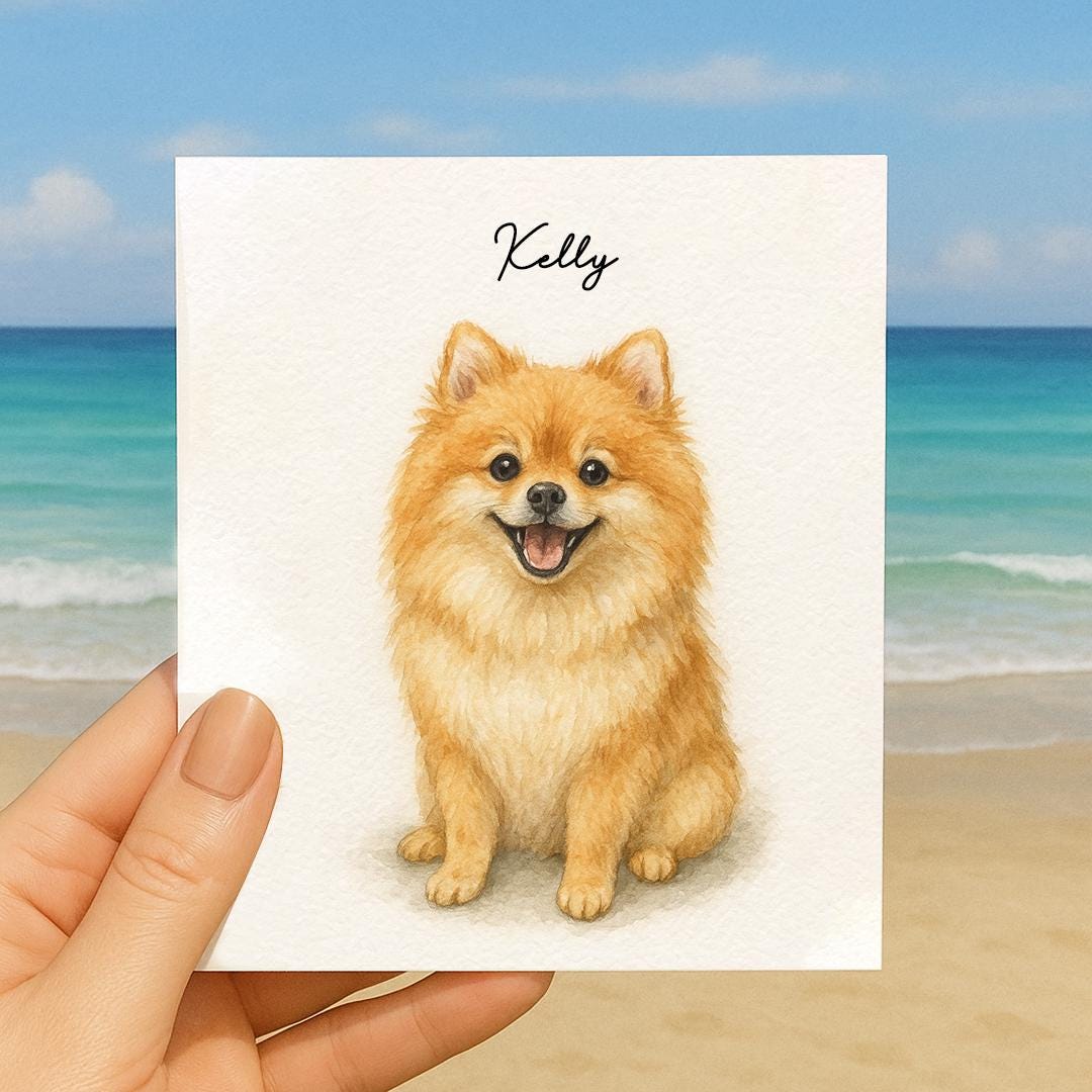 Custom Pet Portrait – Watercolor Style Dog Art | Hand-Painted Look Digital Download