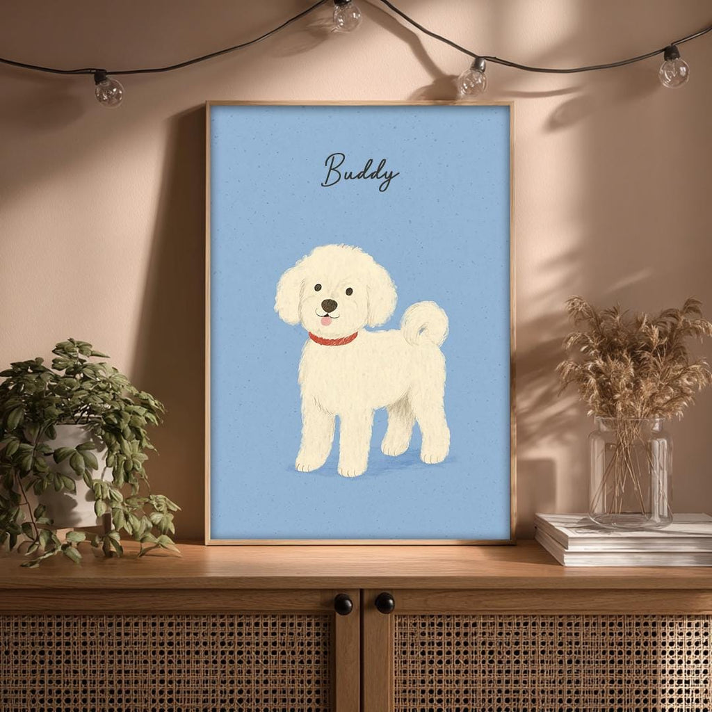 Custom Pet Portrait – Colorful Comic Style | Cartoon Dog Art Digital Download