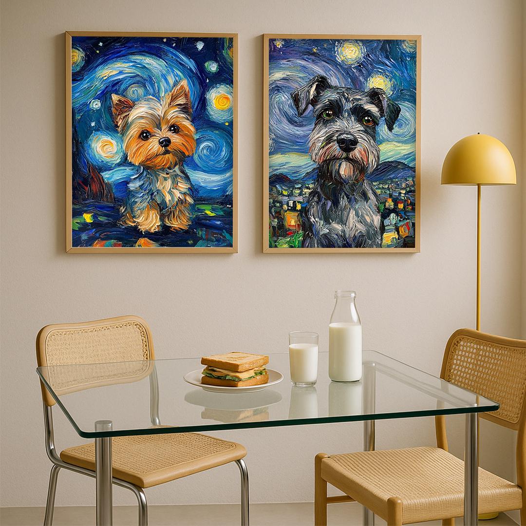 Custom Pet Portrait – Classic Oil Painting Style | Regal Dog Art Digital Download
