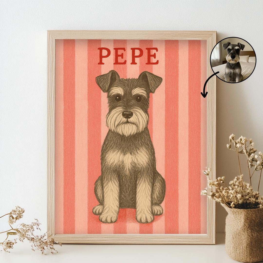 Custom Pet Portrait – Funny Crayon-Style Dog Drawing | Digital Hand-Drawn Download
