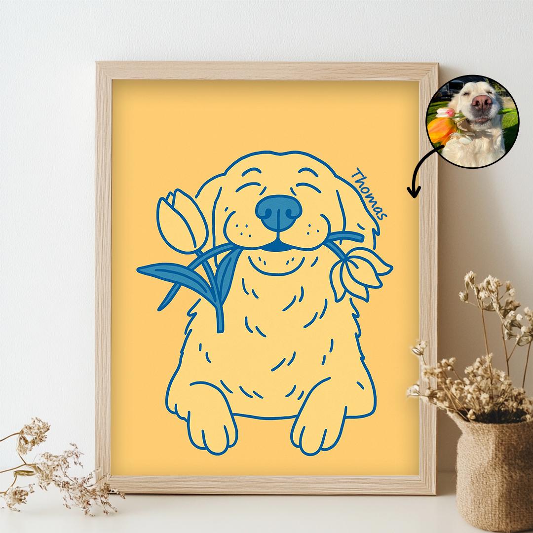 Custom Pet Portrait – Funny Badly Drawn Style | Quirky Dog Art Digital Download