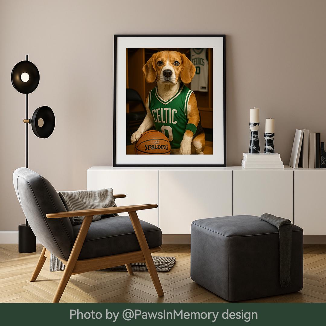 Custom Pet Portrait – Funny Basketball Theme Dog Art | Pro Hoops Digital Download