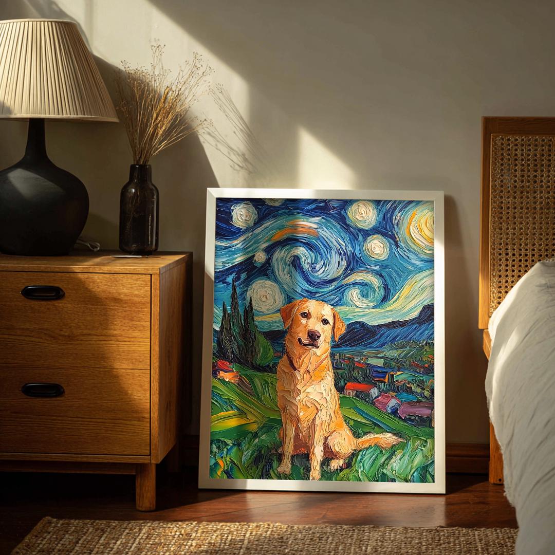 Custom Pet Portrait – Classic Oil Painting Style | Regal Dog Art Digital Download